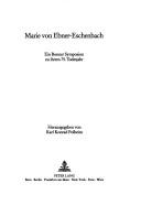 Cover for Marie von Ebner-Eschenbach