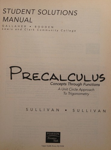 Cover for Student Solutions Manual