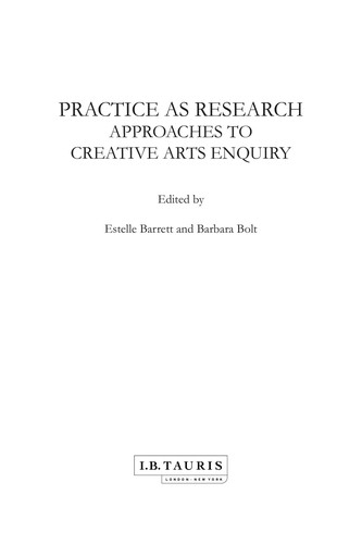 Cover for Practice as research