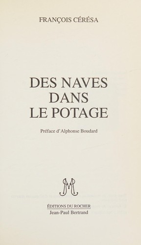 Cover for Des naves dans le potage