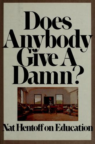 Cover for Does anybody give a damn?