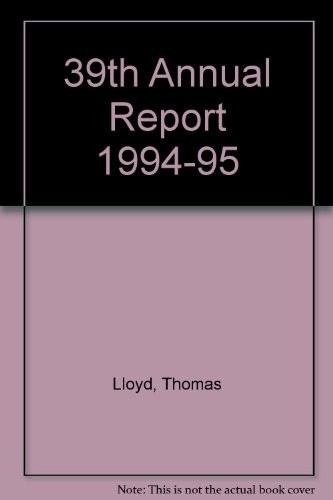 Cover for 39th Annual Report 1994-95