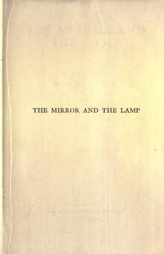 Cover for The mirror and the lamp.