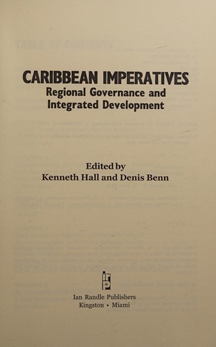 Cover for Caribbean imperatives
