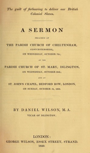 Cover for The guilt of forbearing to deliver our British colonial slaves