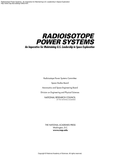 Cover for Radioisotope power systems