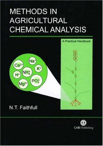 Cover for Methods in Agricultural Chemical Analysis
