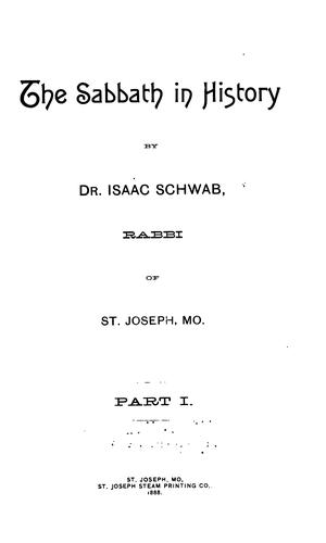 Cover for The Sabbath in History