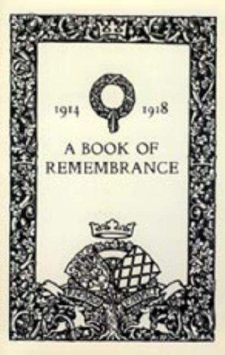 Cover for Book of Remembrance 1914 1918(watford Grammar School )