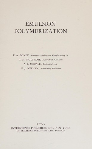 Cover for Emulsion polymerization