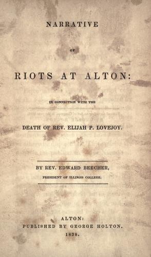Cover for Narrative of riots at Alton