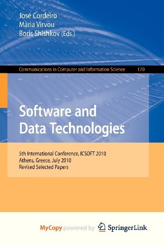 Cover for Software and Data Technologies