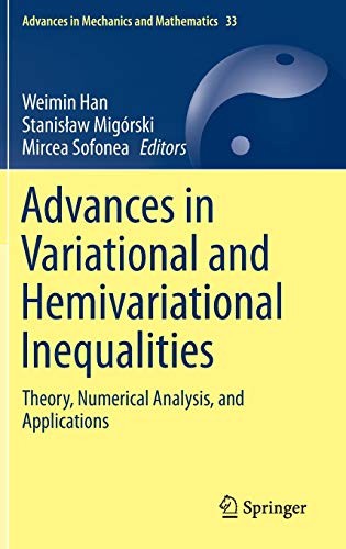 Cover for Advances in Variational and Hemivariational Inequalities