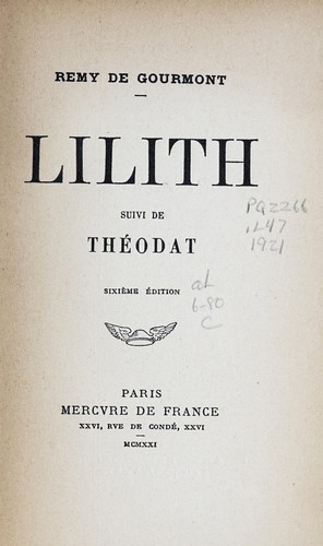 Cover for Lilith
