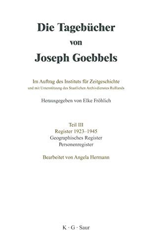 Cover for Geographisches Register und Personenregister