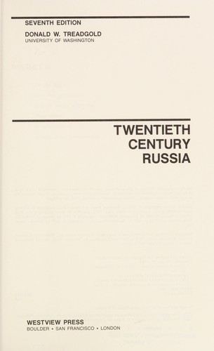 Cover for Twentieth century Russia