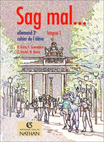 Cover for Sag mal, Allemand 3e LV1, cahier de l'élève