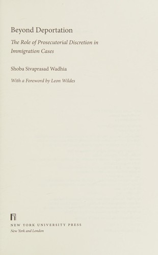 Cover for Beyond deportation