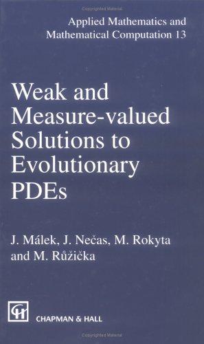 Cover for Weak and Measure-Valued Solutions to Evolutionary PDEs (Applied Mathematics and Mathematical Computation Series)