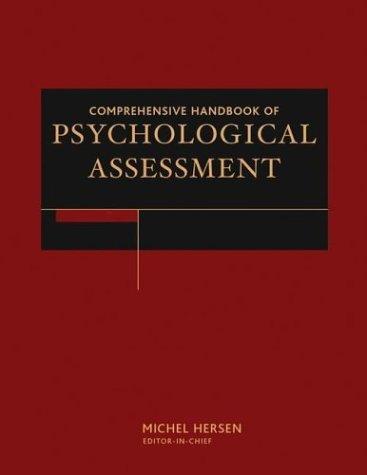 Cover for Comprehensive Handbook of Psychological Assessment, 4 Volume Set (Comprehensive Handbook of Psychological Assessment)