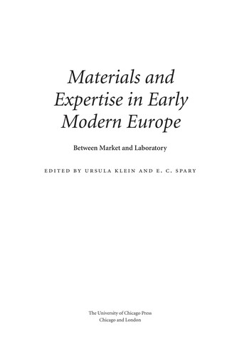 Cover for Materials and expertise in early modern Europe