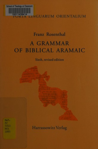 Cover for A grammar of Biblical Aramaic