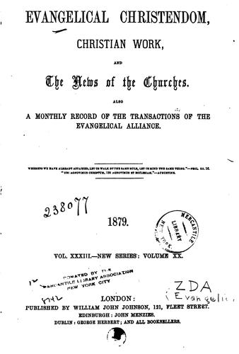 Cover for Evangelical Christendom: Christian Work and the News of the Churches