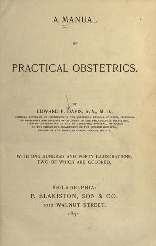 Cover for A Manual of practical obstetrics