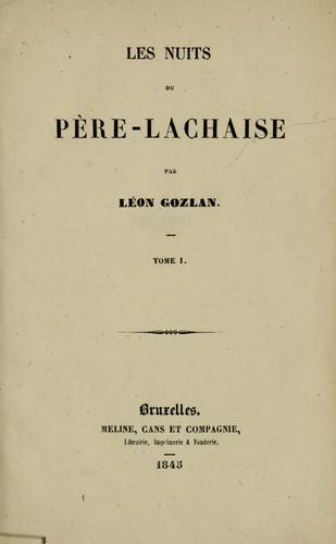 Cover for Les nuits du Père-Lachaise