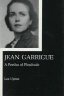 Cover for Jean Garrigue