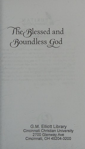 Cover for The blessed and boundless God