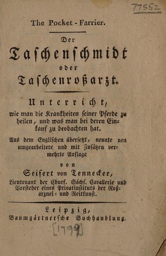 Cover for The Pocket-farrier. Der Taschenschmidt oder Taschenrossarzt ...