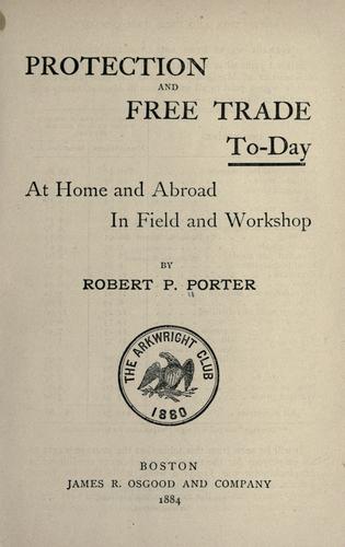 Cover for Protection and free trade to-day