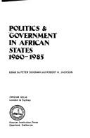 Cover for Politics and Government in African States