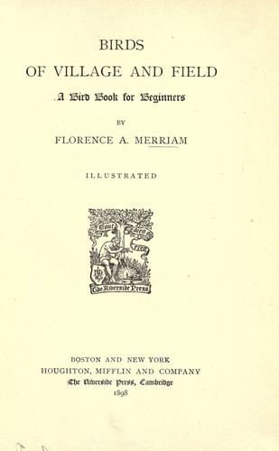 Cover for Birds of village and field