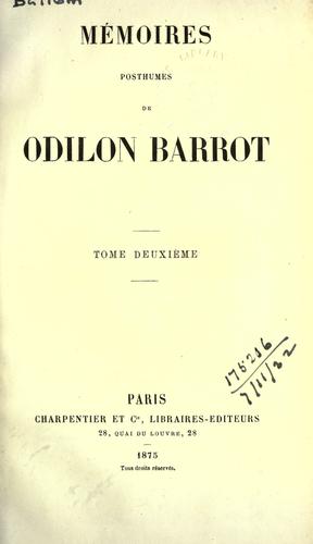 Cover for Mémoires posthumes.