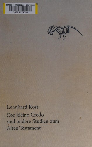 Cover for Das kleine Credo und andere Studien zum Alten Testament.