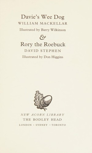 Cover for Davie's Wee Dog (New Acorn Library)