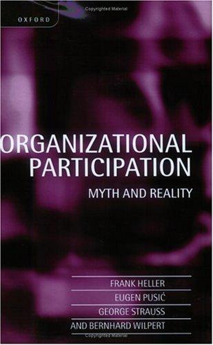 Cover for Organizational participation