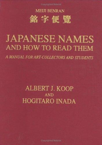 Cover for Japanese names and how to read them