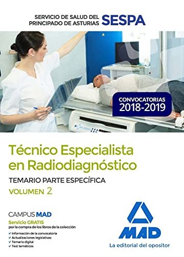 Cover for Técnico Especialista en Radiodiagnóstico del Servicio de Salud del Principado de Asturias . Temario Parte Específica Volumen 2