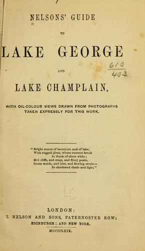 Cover for Nelson's guide to Lake George and Lake Champlain