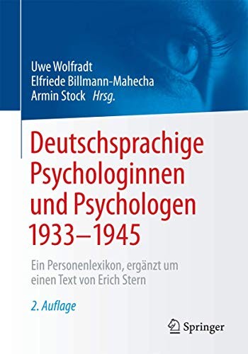 Cover for Deutschsprachige Psychologinnen und Psychologen 1933–1945