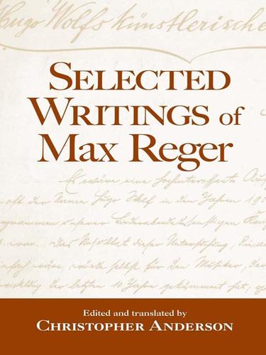 Cover for Selected Writings of Max Reger