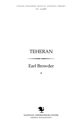 Cover for Ṭeheran