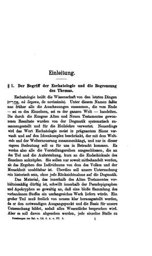 Cover for Der Ursprung der israelitisch-jüdischen Eschatologie
