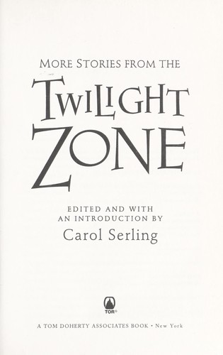 Cover for More stories from the Twilight zone
