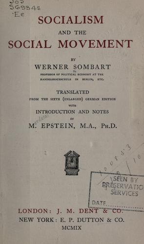 Cover for Socialism and the social movement