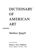 Cover for Dictionary of American art