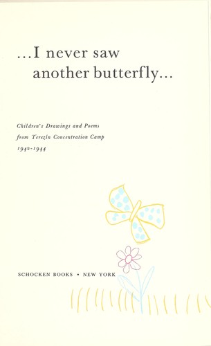 Cover for I never saw another butterfly
